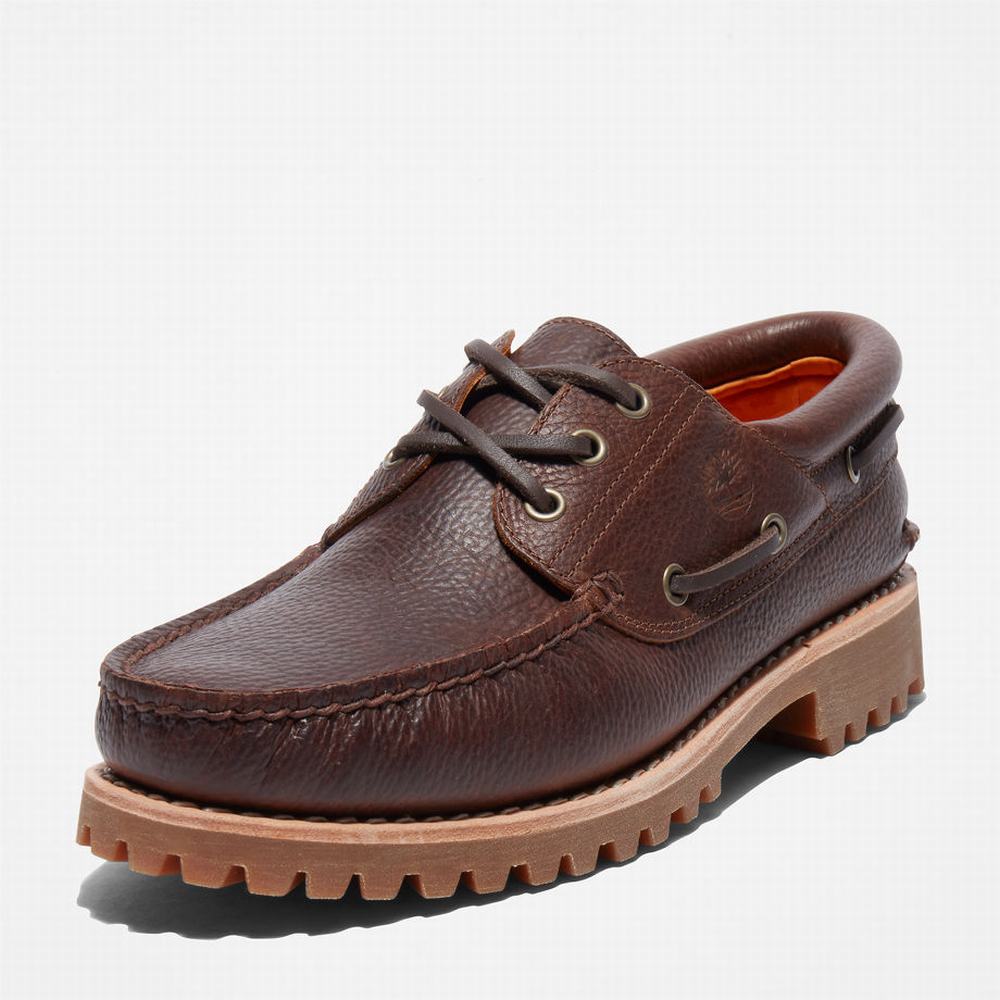 Timberland Authentic 3-Eye Tekne Ayakkabısı Erkek Koyu Kahverengi | TR-7208Z