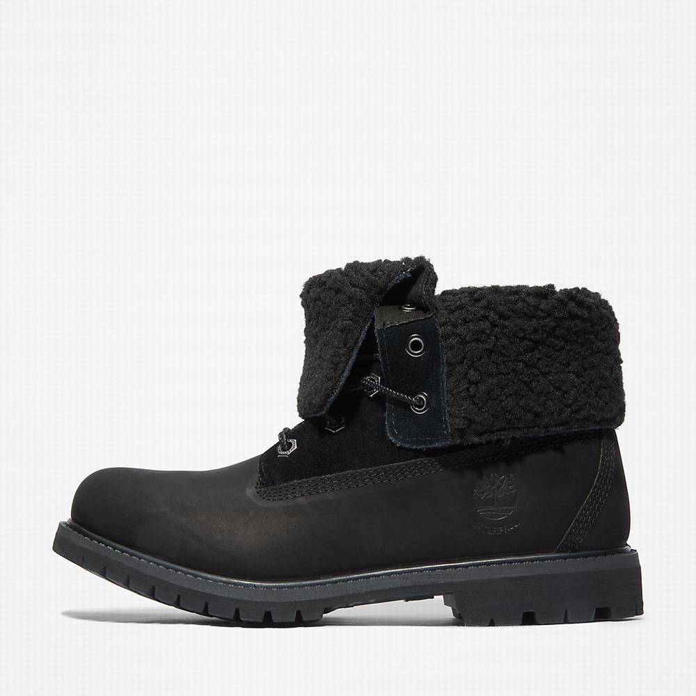 Timberland Authentic Fold-over Bot Kadın Siyah | TR-0325P