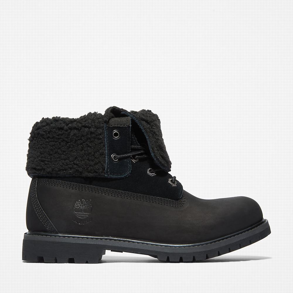 Timberland Authentic Fold-over Bot Kadın Siyah | TR-0325P