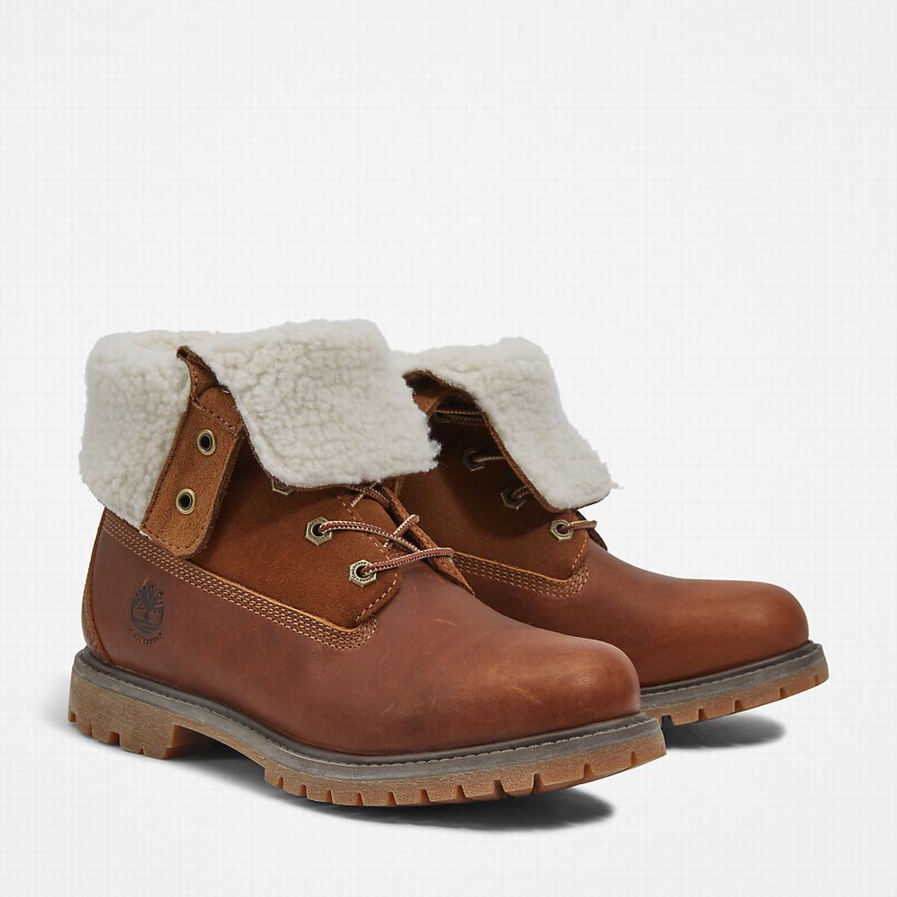 Timberland Authentic Fold-over Bot Kadın Kahverengi | TR-1970U