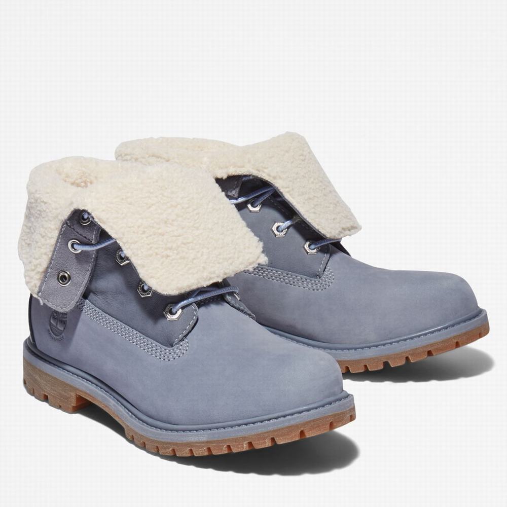 Timberland Authentics Waterproof Roll-Top Bot Kadın Mavi | TR-8207M