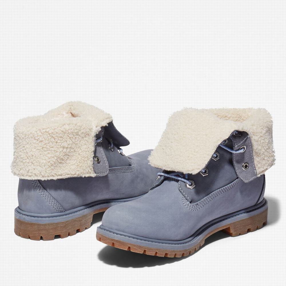 Timberland Authentics Waterproof Roll-Top Bot Kadın Mavi | TR-8207M