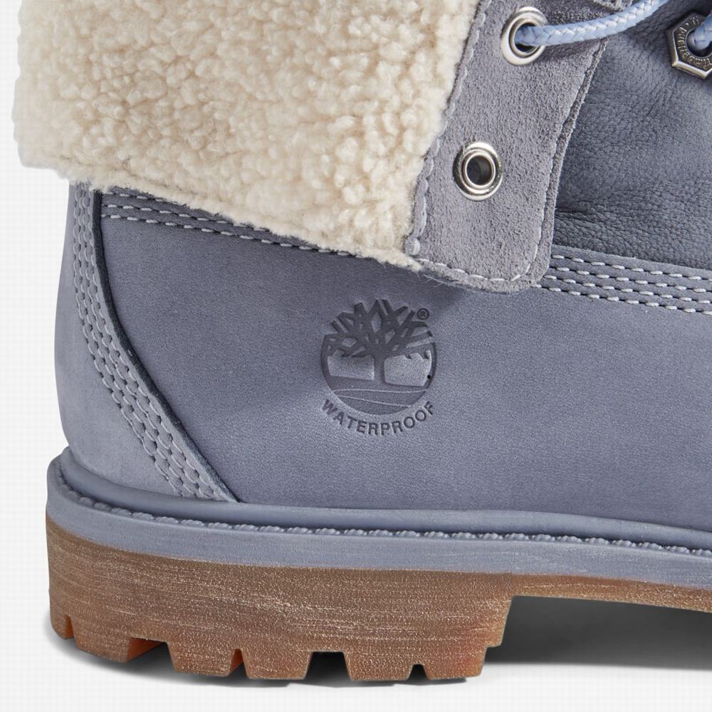 Timberland Authentics Waterproof Roll-Top Bot Kadın Mavi | TR-8207M
