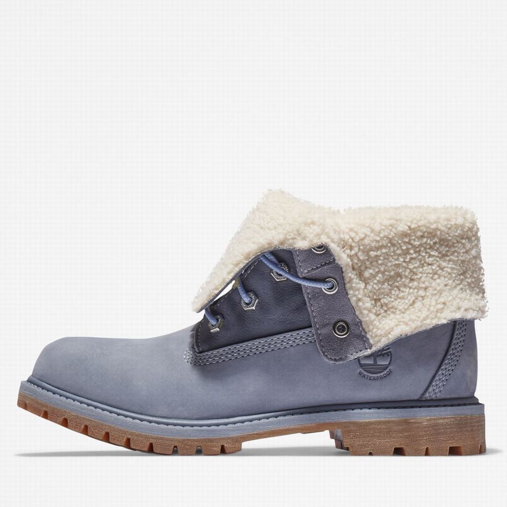 Timberland Authentics Waterproof Roll-Top Bot Kadın Mavi | TR-8207M