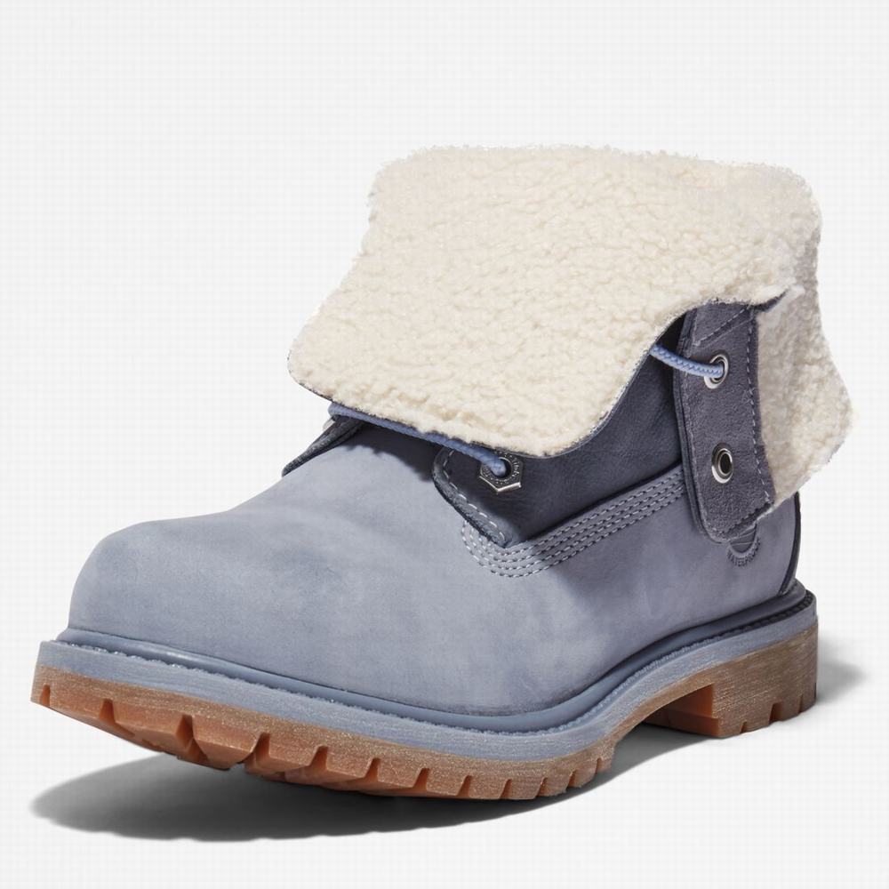 Timberland Authentics Waterproof Roll-Top Bot Kadın Mavi | TR-8207M