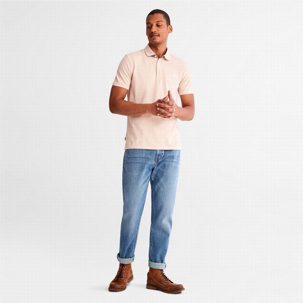 Timberland Baboosic Brook Oxford Polo Polo Gömlek Erkek Açık Pembe | TR-7692H