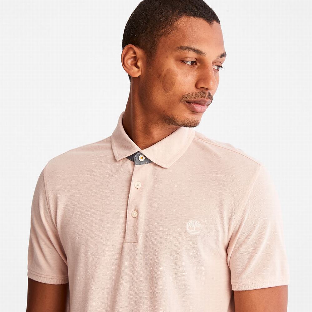 Timberland Baboosic Brook Oxford Polo Polo Gömlek Erkek Açık Pembe | TR-7692H