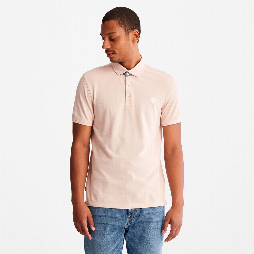 Timberland Baboosic Brook Oxford Polo Polo Gömlek Erkek Açık Pembe | TR-7692H