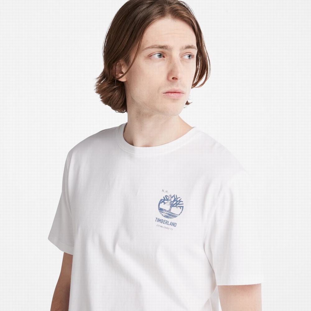 Timberland Back-Graphic Tişört Erkek Beyaz | TR-5372A