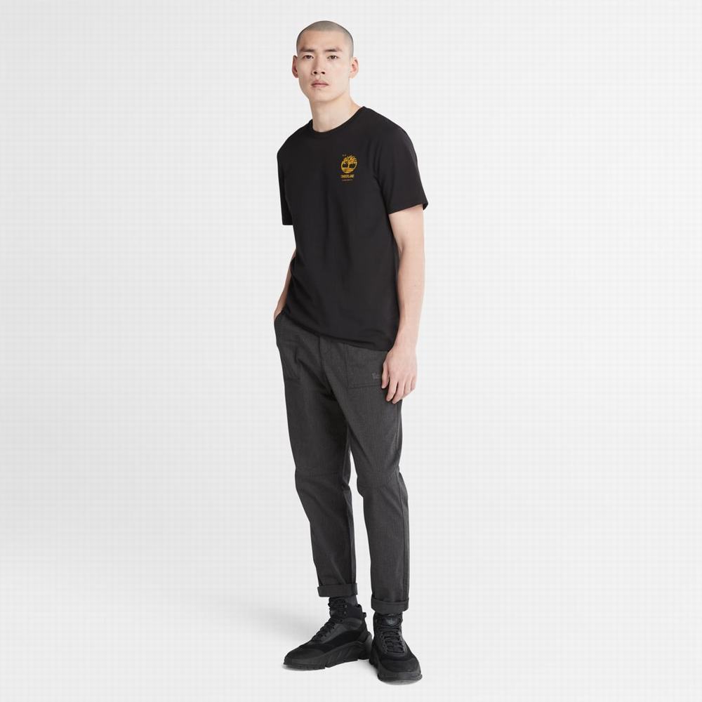 Timberland Back-Graphic Tişört Erkek Siyah | TR-1938U