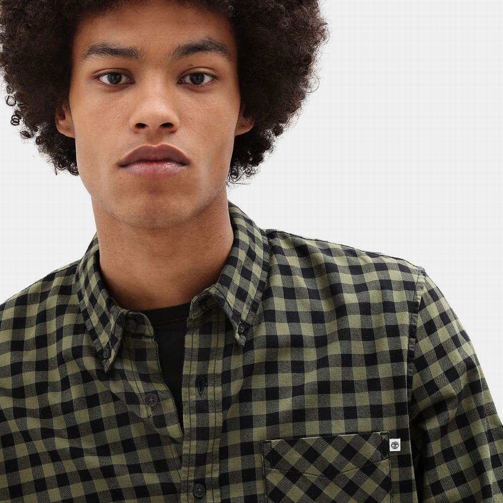 Timberland Back River Slim Check Gömlek Erkek Yeşil | TR-2835F