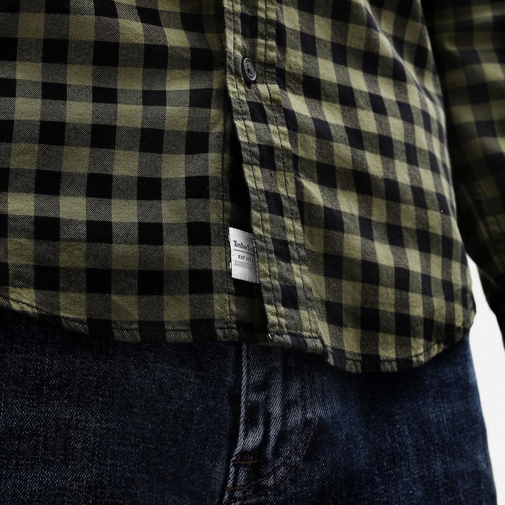 Timberland Back River Slim Check Gömlek Erkek Yeşil | TR-2835F