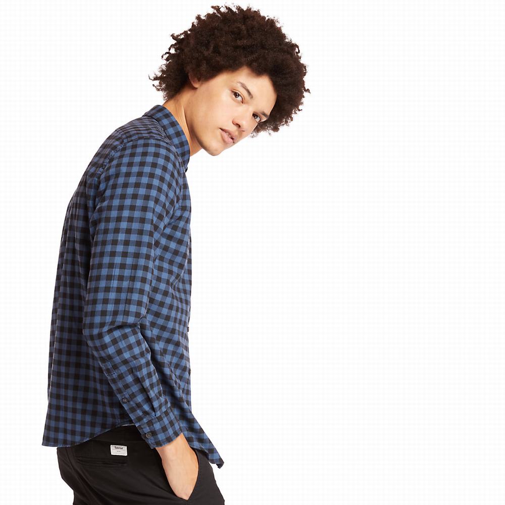 Timberland Back River Slim Check Gömlek Erkek Lacivert | TR-9856G