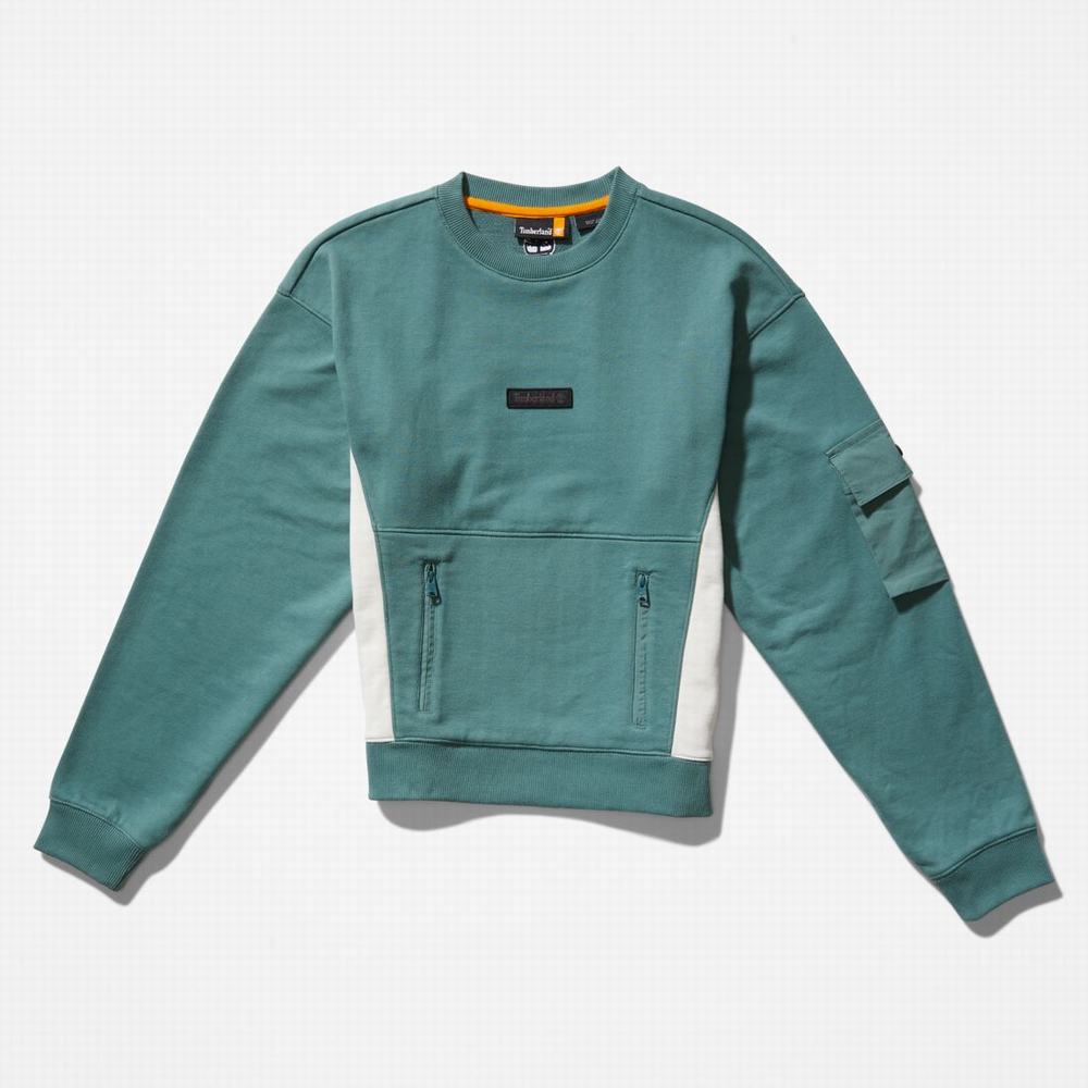 Timberland Batwing Crewneck Tişörtü Kadın Koyu Yeşil | TR-0423E
