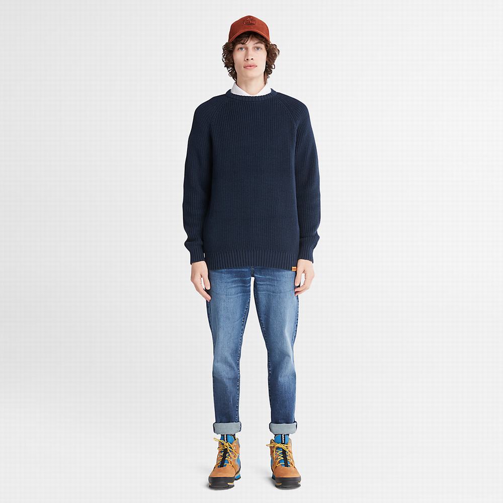Timberland Beards Brook Crew-Neck Kazak Erkek Lacivert | TR-3129D