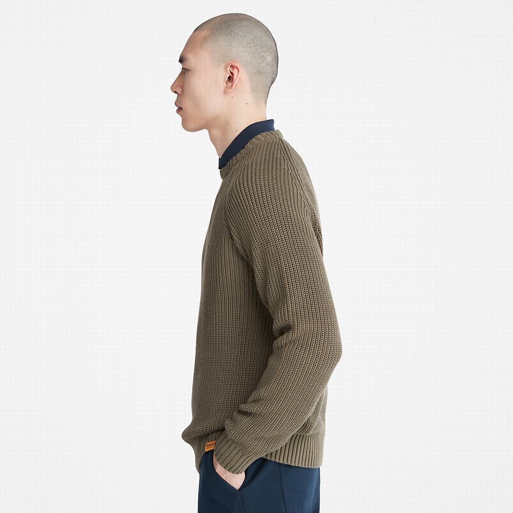 Timberland Beards Brook Crew-Neck Kazak Erkek Koyu Yeşil | TR-6297S