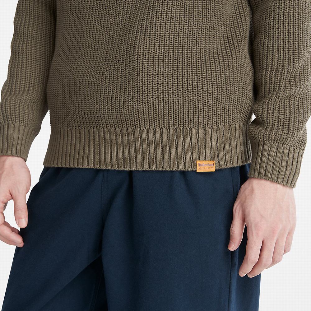 Timberland Beards Brook Crew-Neck Kazak Erkek Koyu Yeşil | TR-6297S