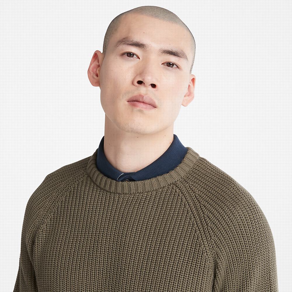 Timberland Beards Brook Crew-Neck Kazak Erkek Koyu Yeşil | TR-6297S