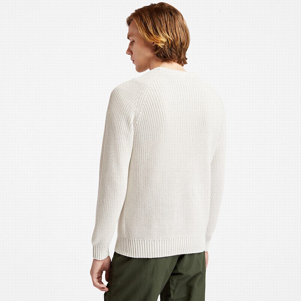 Timberland Beards Brook Crew-Neck Kazak Erkek Beyaz | TR-6750K