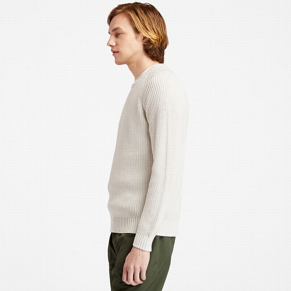 Timberland Beards Brook Crew-Neck Kazak Erkek Beyaz | TR-6750K