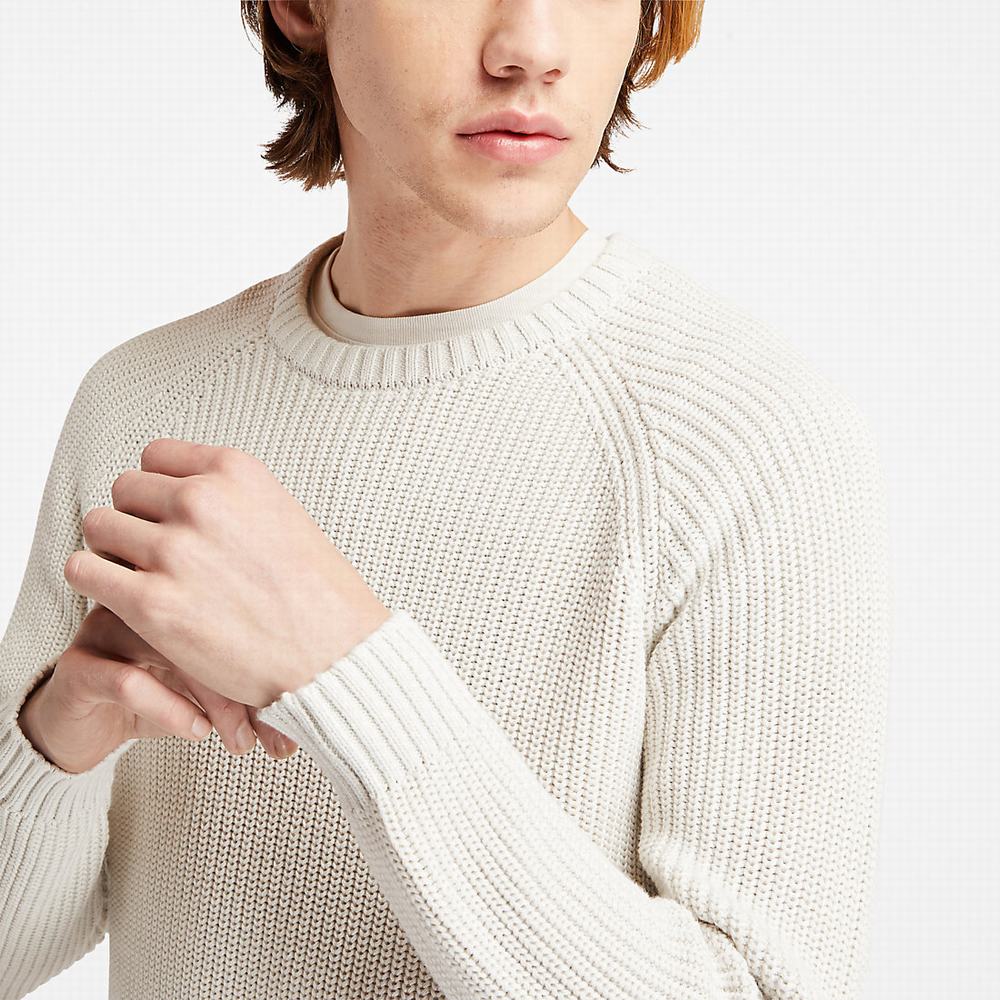 Timberland Beards Brook Crew-Neck Kazak Erkek Beyaz | TR-6750K