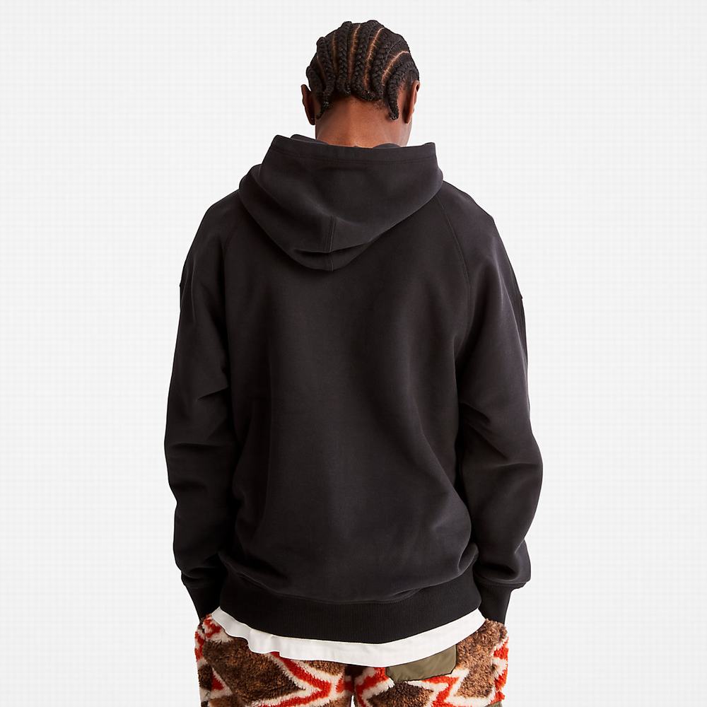 Timberland Bee Line x Timberland® Logo Kapüşonlu Sweatshirt Erkek Siyah | TR-5720T