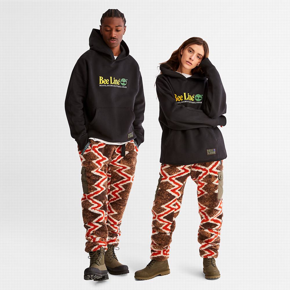 Timberland Bee Line x Timberland® Logo Kapüşonlu Sweatshirt Erkek Siyah | TR-5720T