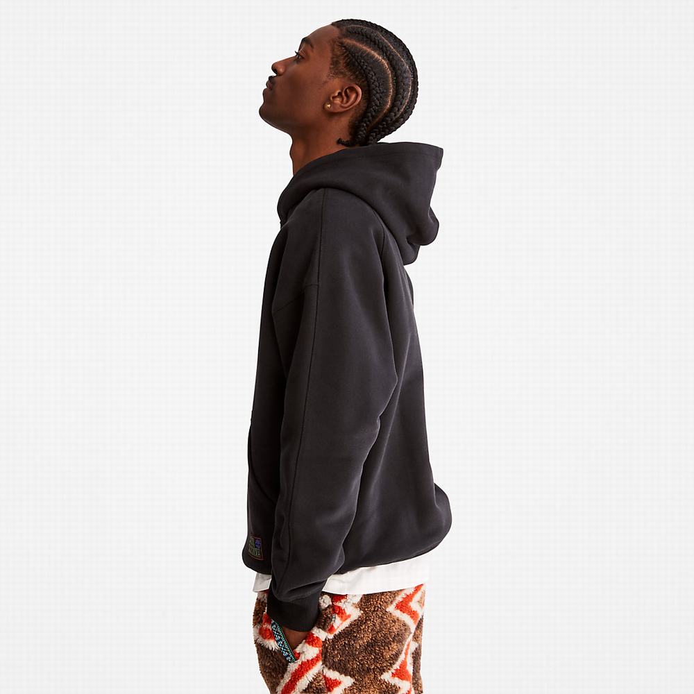 Timberland Bee Line x Timberland® Logo Kapüşonlu Sweatshirt Erkek Siyah | TR-5720T