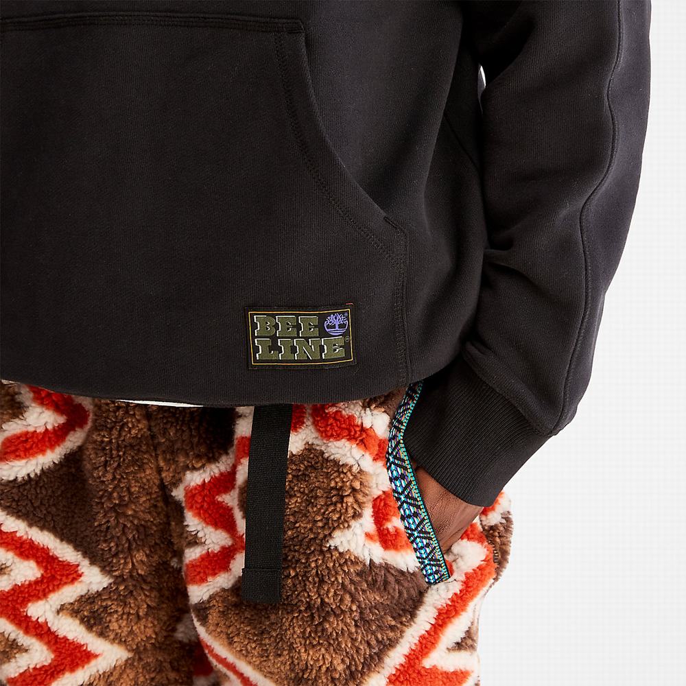 Timberland Bee Line x Timberland® Logo Kapüşonlu Sweatshirt Erkek Siyah | TR-5720T