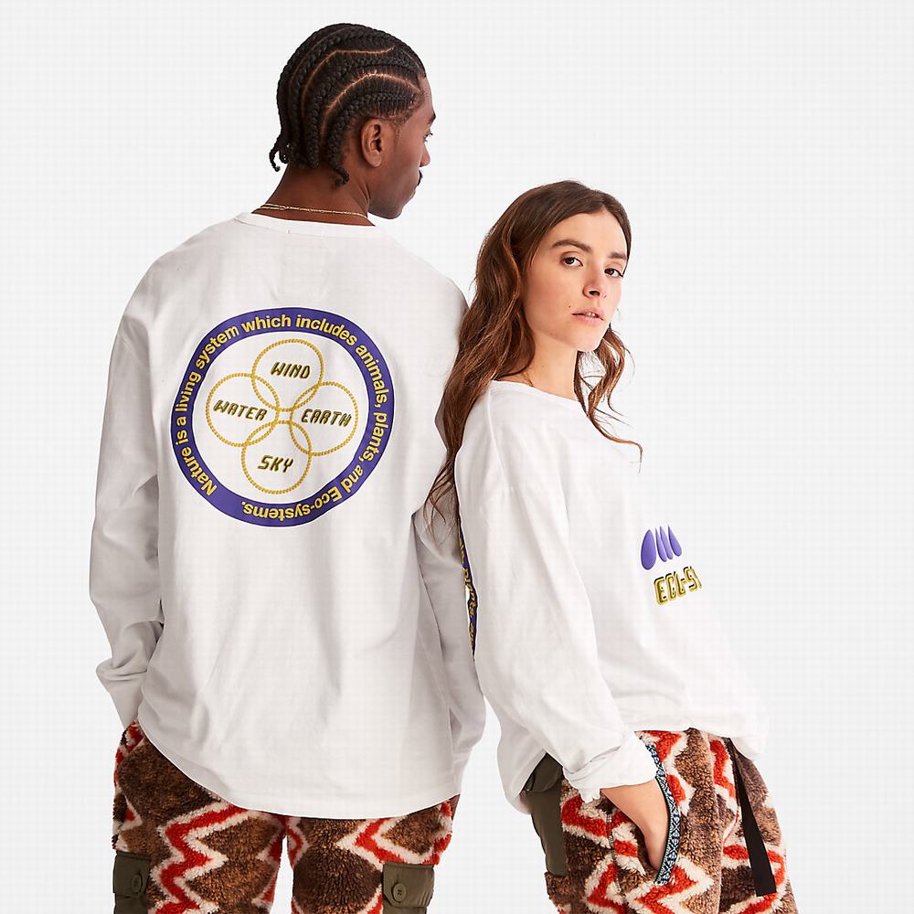 Timberland Bee Line x Timberland® Long-sleeved Tişört Erkek Beyaz | TR-2438W