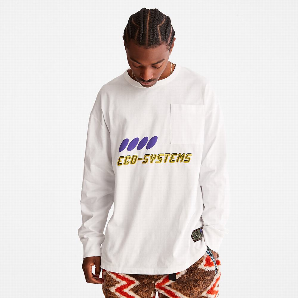 Timberland Bee Line x Timberland® Long-sleeved Tişört Erkek Beyaz | TR-2438W