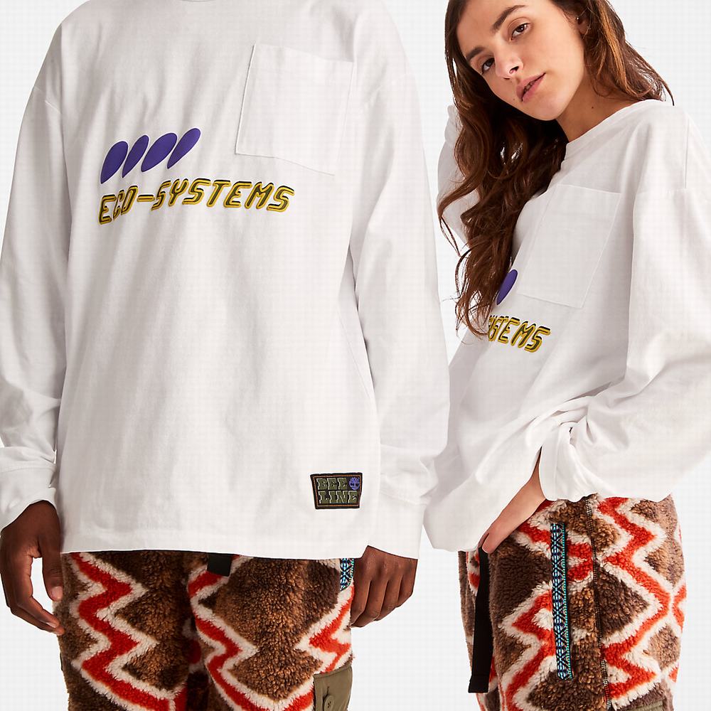Timberland Bee Line x Timberland® Long-sleeved Tişört Erkek Beyaz | TR-2438W