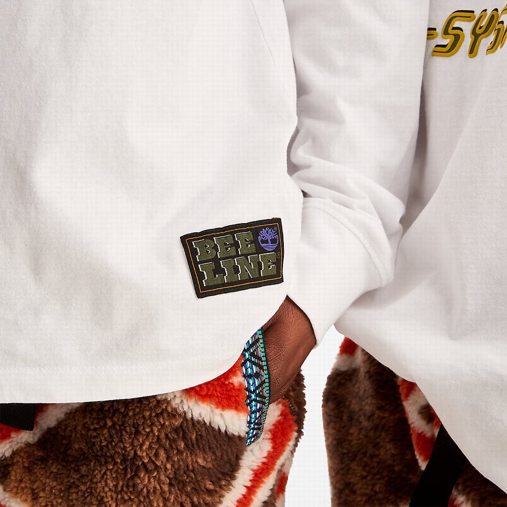 Timberland Bee Line x Timberland® Long-sleeved Tişört Erkek Beyaz | TR-2438W