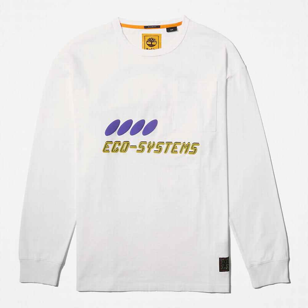 Timberland Bee Line x Timberland® Long-sleeved Tişört Erkek Beyaz | TR-2438W
