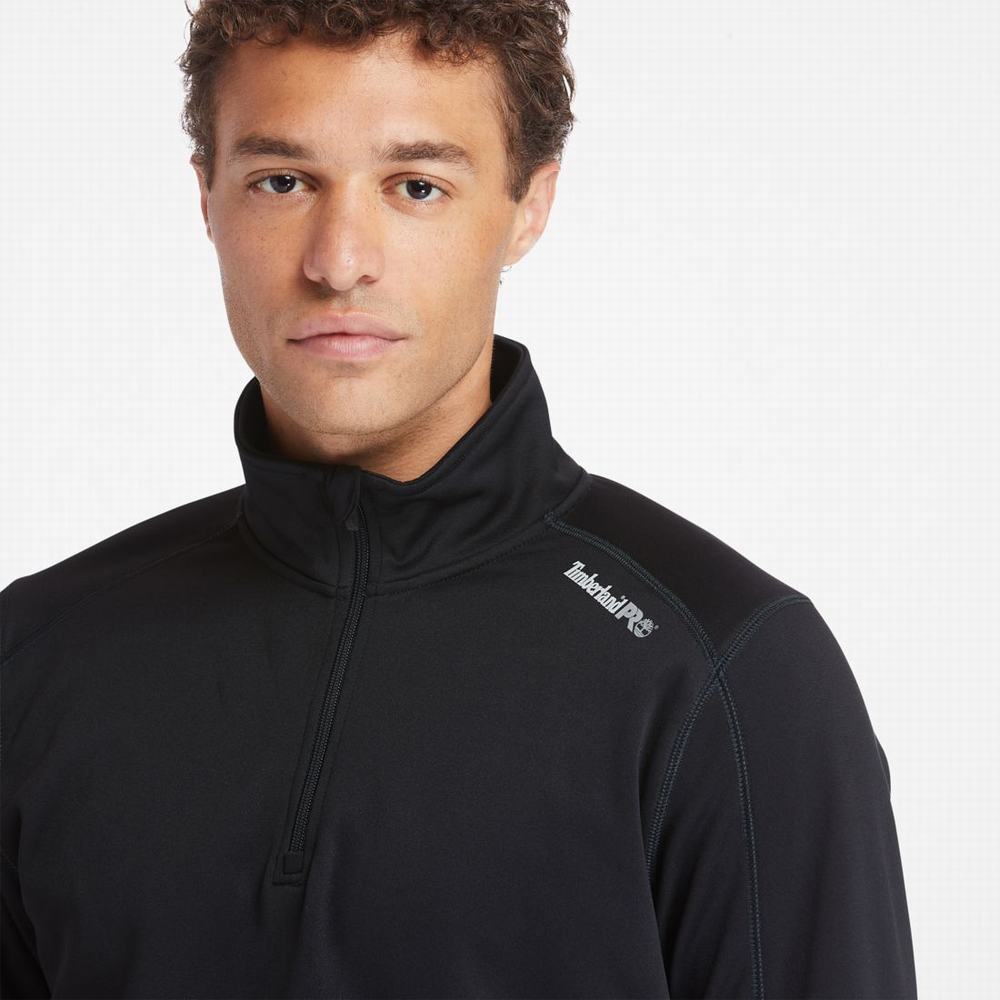 Timberland Big & Tall Timberland PRO® Understory Quarter-Zip Fleece Gömlek Erkek Siyah | TR-1958A