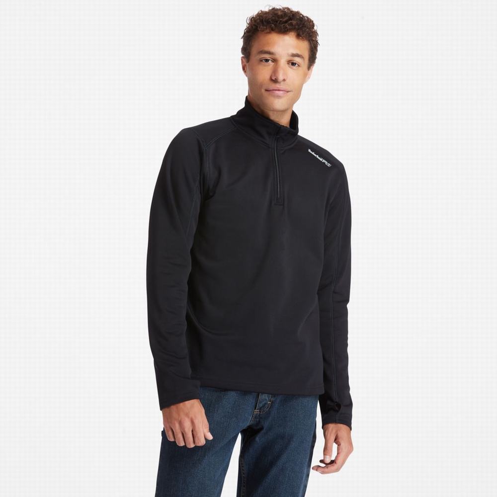 Timberland Big & Tall Timberland PRO® Understory Quarter-Zip Fleece Gömlek Erkek Siyah | TR-1958A