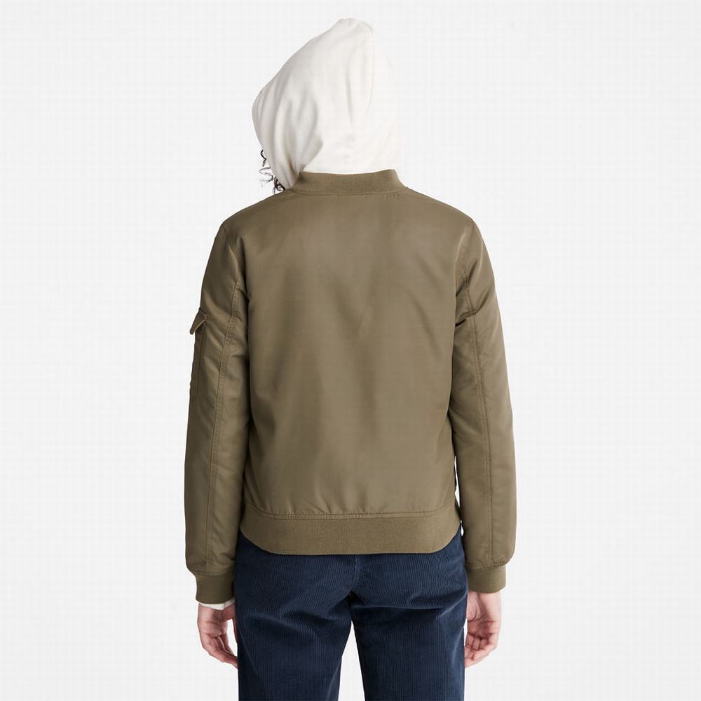 Timberland Bomber Ceket Kadın Yeşil | TR-2483B