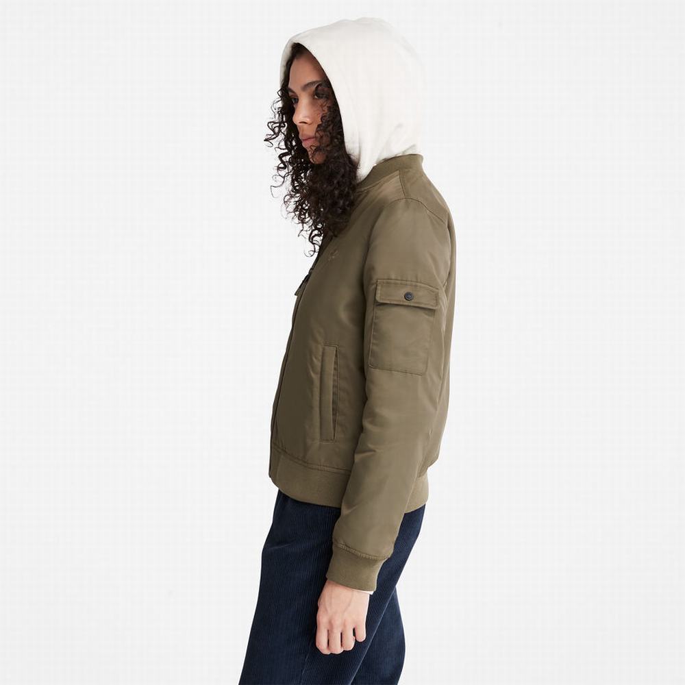 Timberland Bomber Ceket Kadın Yeşil | TR-2483B