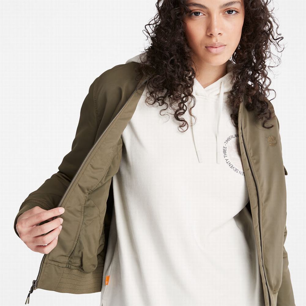 Timberland Bomber Ceket Kadın Yeşil | TR-2483B