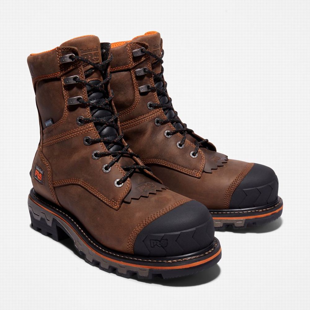 Timberland Boondock HD Logger Composite Burunlu Waterproof Iş Botu Erkek Koyu Kahverengi | TR-6239F