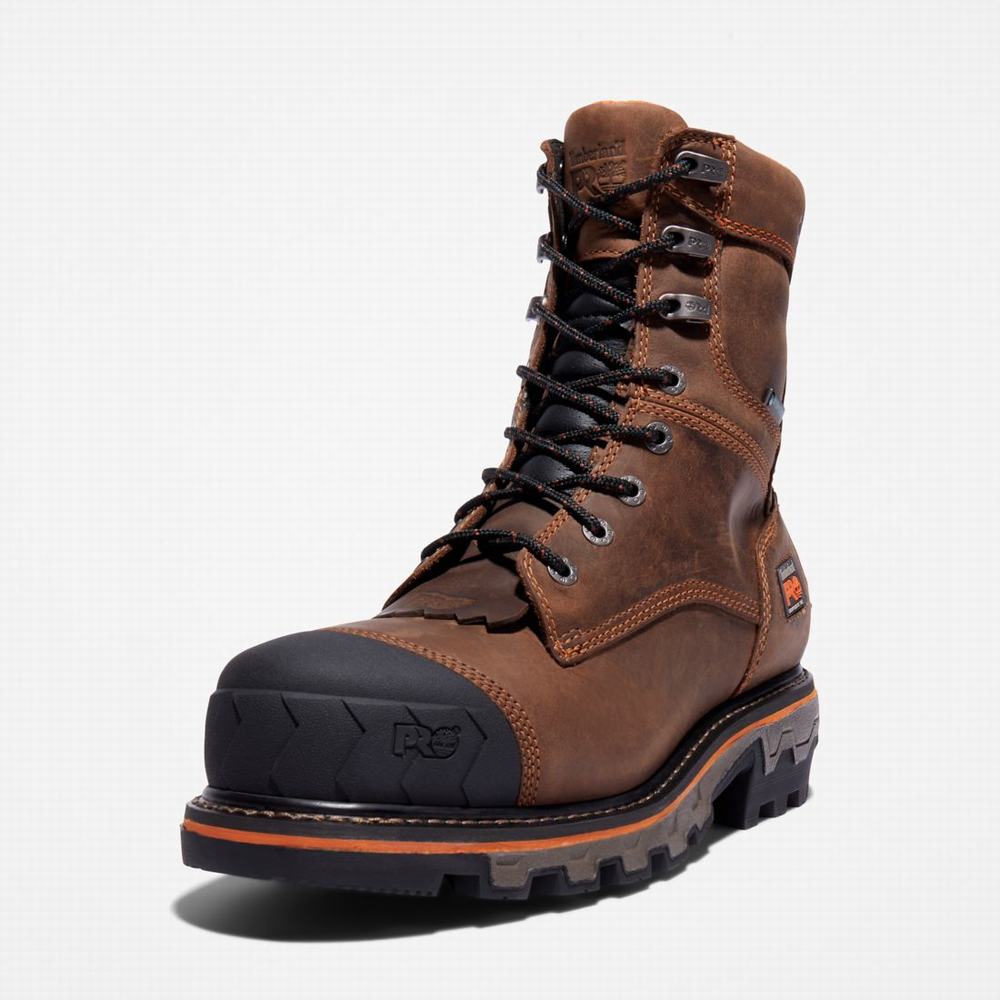 Timberland Boondock HD Logger Composite Burunlu Waterproof Iş Botu Erkek Koyu Kahverengi | TR-6239F