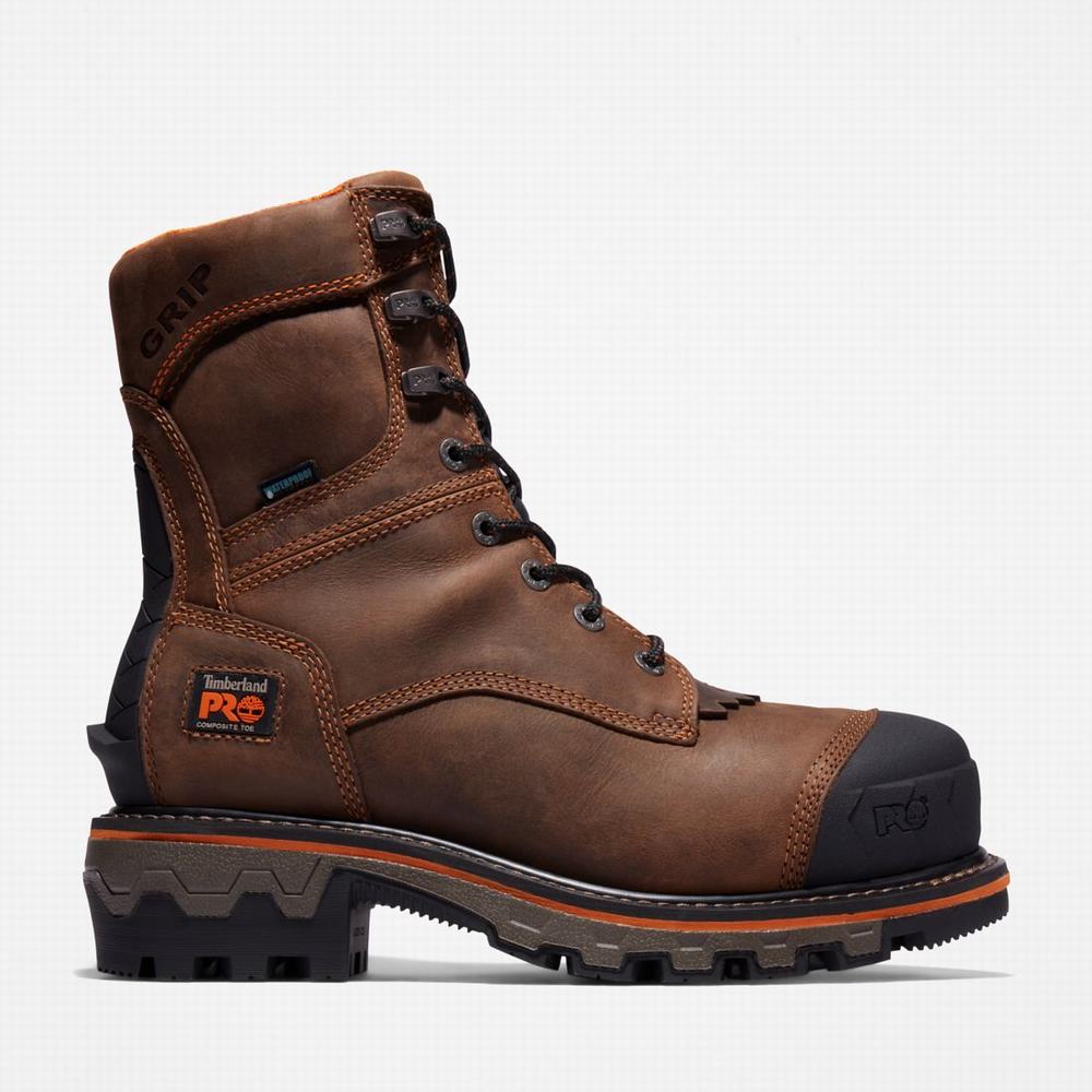 Timberland Boondock HD Logger Composite Burunlu Waterproof Iş Botu Erkek Koyu Kahverengi | TR-6239F