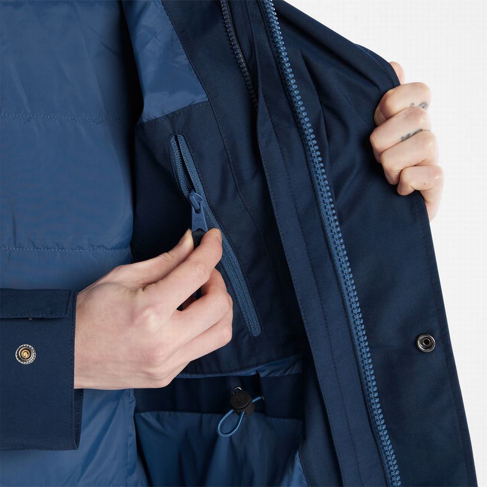 Timberland Boundary Peak 3-in-1 Fishtail Parka Ceketler Erkek Lacivert | TR-3192V