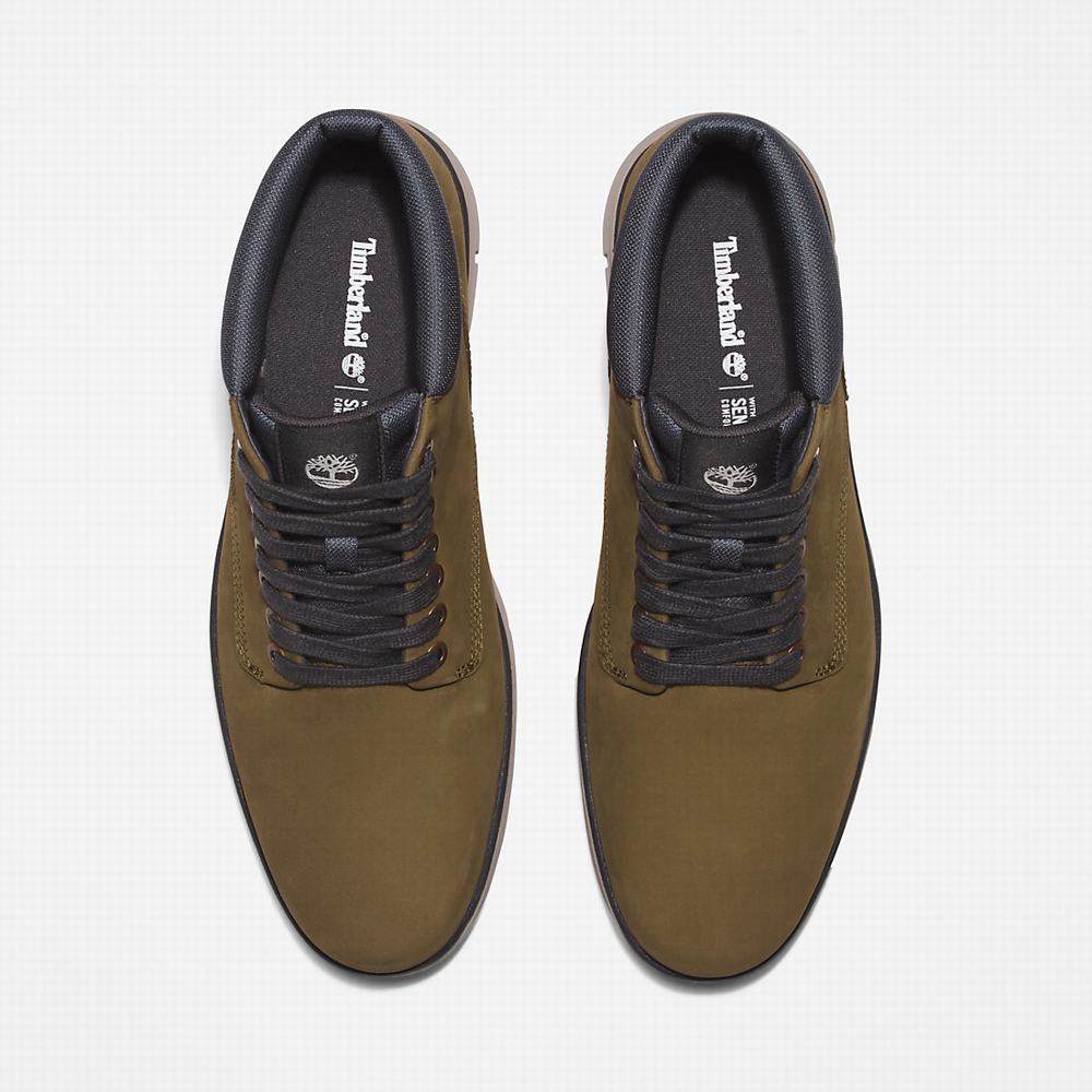 Timberland Bradstreet Leather Chukka Bot Erkek Yeşil | TR-1693S
