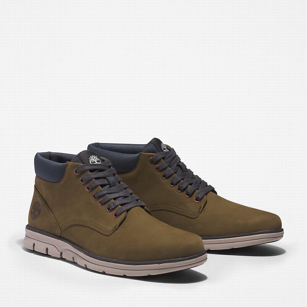 Timberland Bradstreet Leather Chukka Bot Erkek Yeşil | TR-1693S