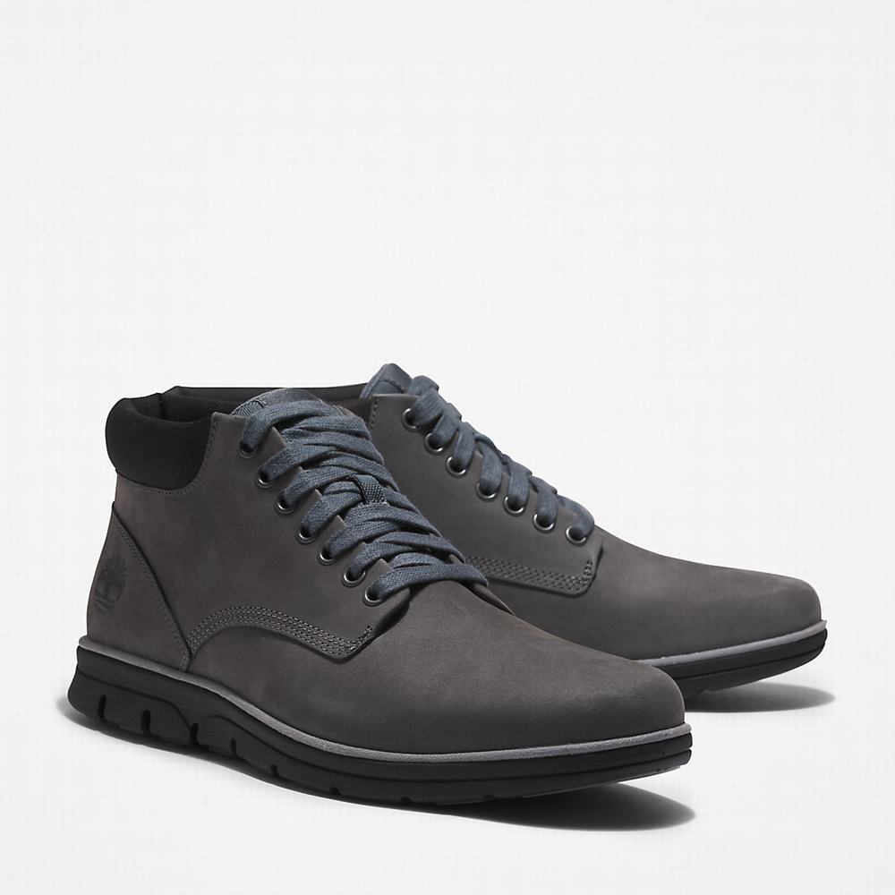 Timberland Bradstreet Leather Chukka Bot Erkek Gri | TR-2958D