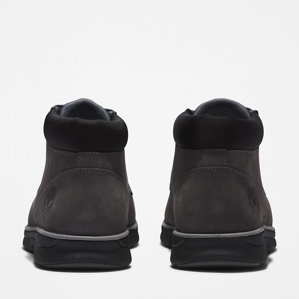 Timberland Bradstreet Leather Chukka Bot Erkek Gri | TR-2958D
