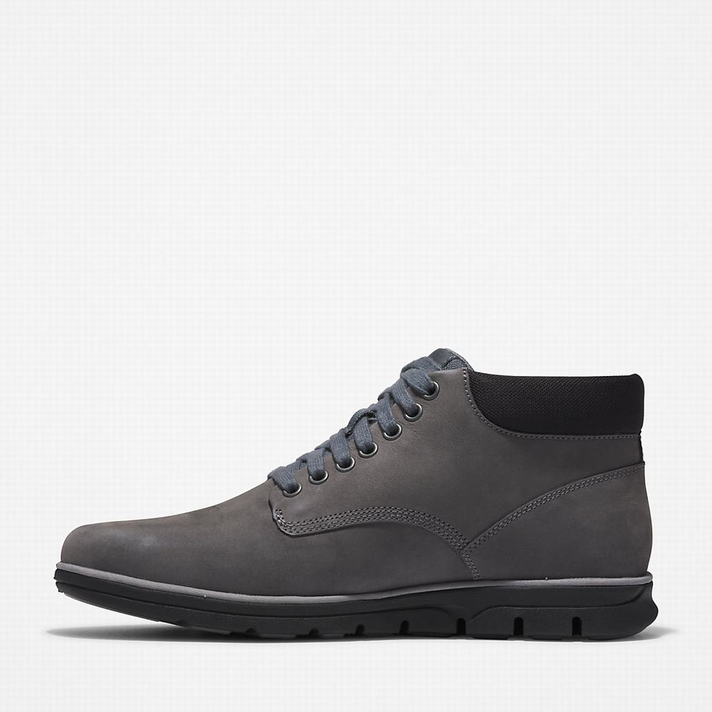 Timberland Bradstreet Leather Chukka Bot Erkek Gri | TR-2958D