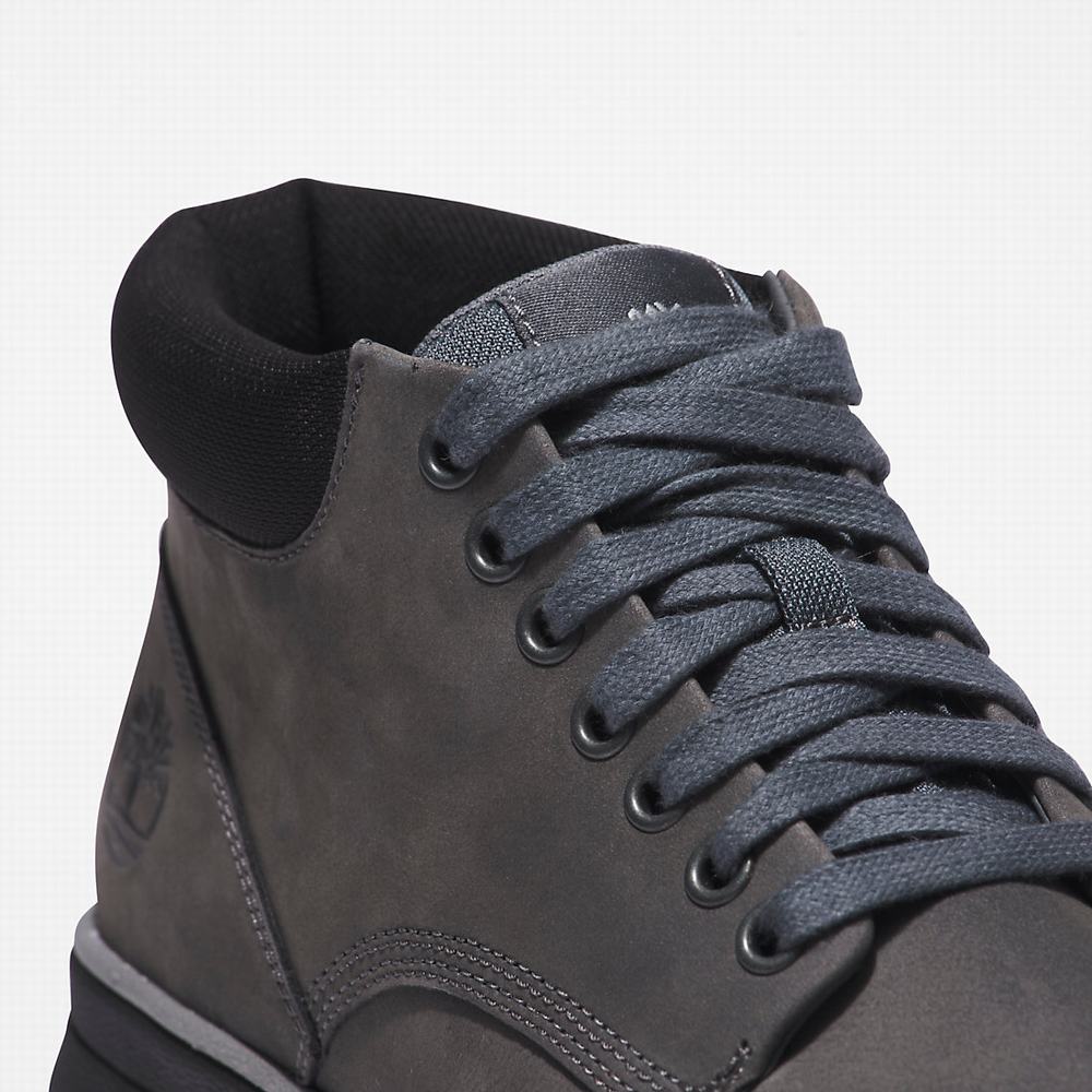 Timberland Bradstreet Leather Chukka Bot Erkek Gri | TR-2958D