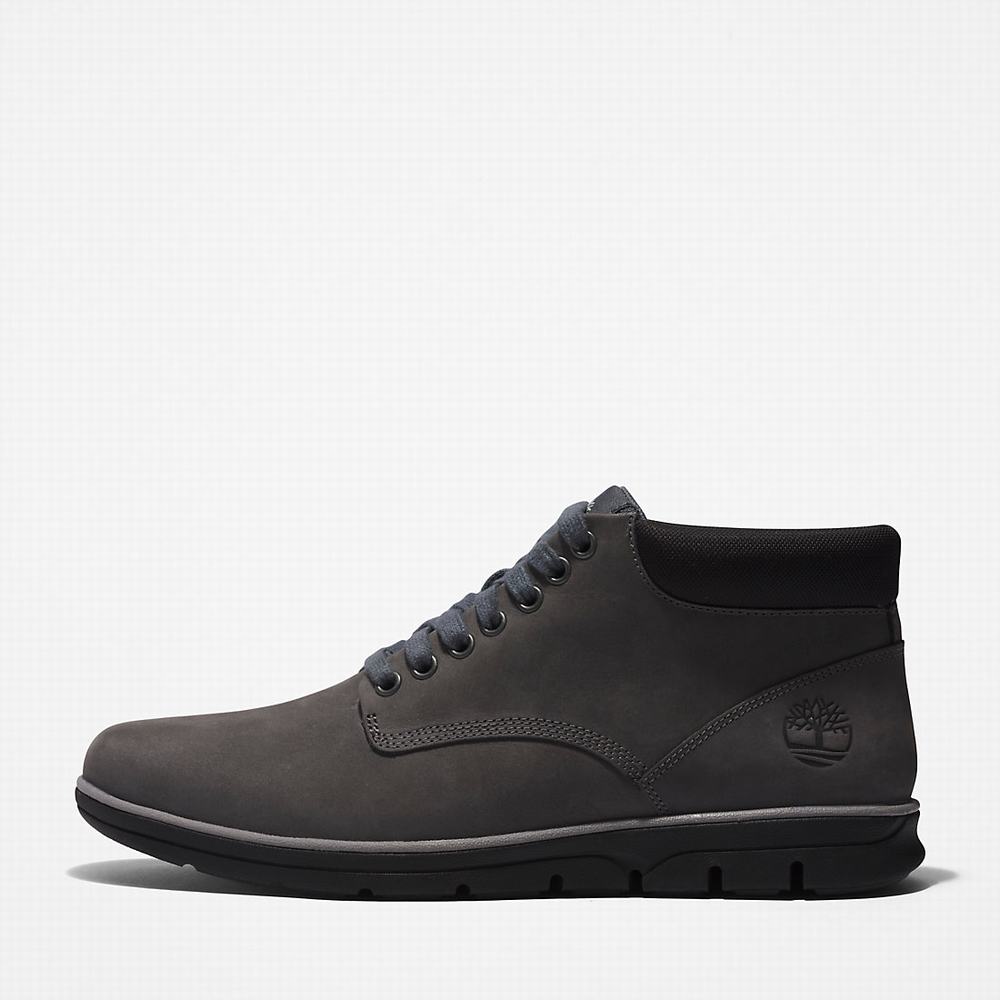 Timberland Bradstreet Leather Chukka Bot Erkek Gri | TR-2958D